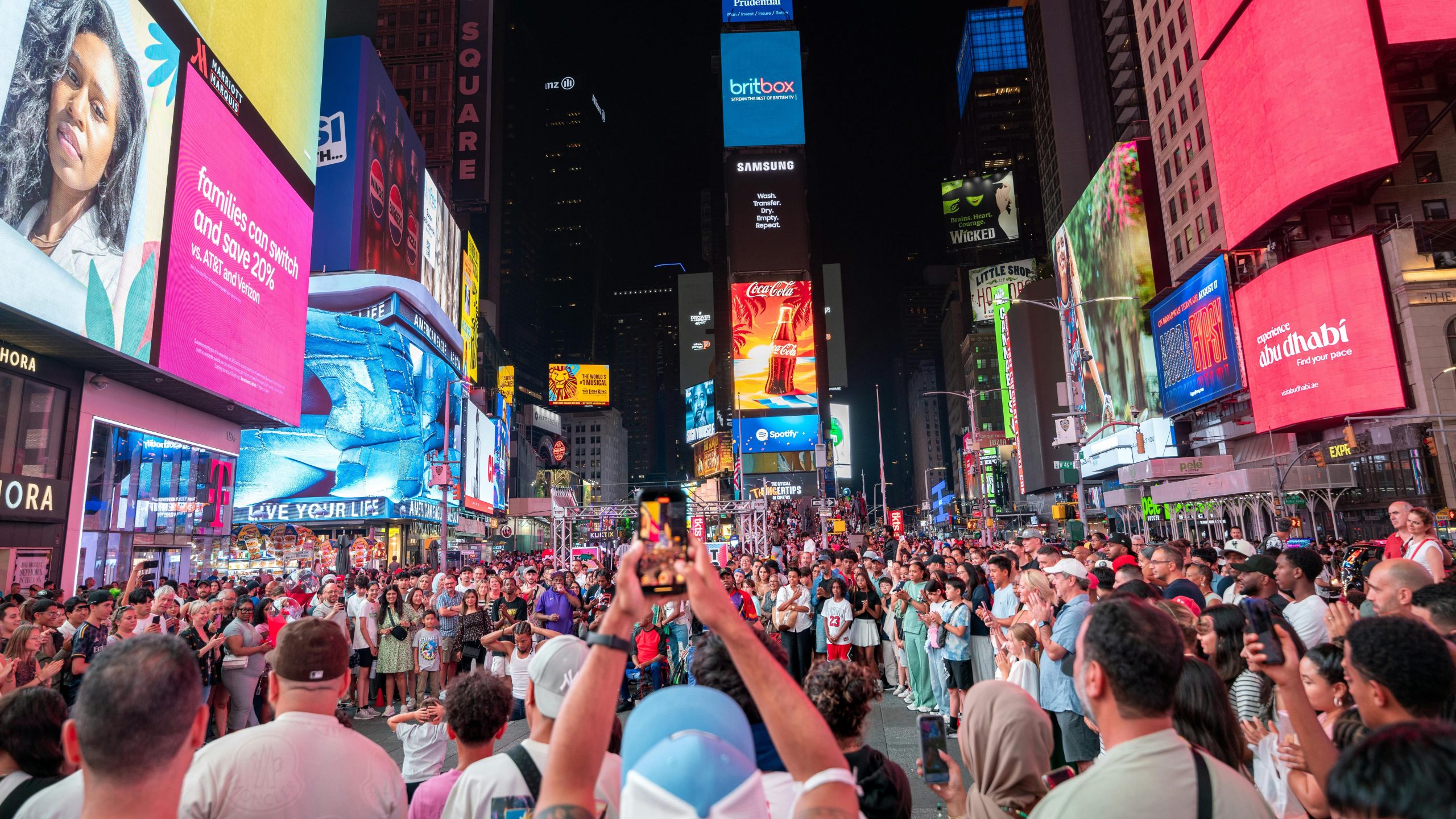 Amazing experience of times square, New York at night